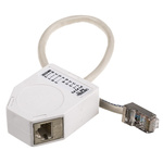 Decelect Forgos 2-Port RJ45 Female, RJ45 Male Splitter, Cat5e, Shielded
