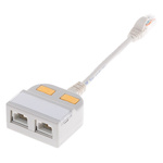 RS PRO 2-Port RJ45 T-Adapter, Cat5, Unshielded