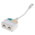 RS PRO 2-Port RJ45 T-Adapter, Cat5, Shielded