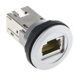 Harting har-port Series Single-Port RJ45 Socket/RJ45 Socket Coupler, Cat6, Shielded