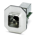 Phoenix Contact VS-PPC-F1-RJ45-MNNA-1C-FJJ Series RJ45 Panel Mounting Frame, Cat5, Unshielded