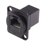 RS PRO 2-Port RJ45 Feedthrough Connector, Cat6, UTP