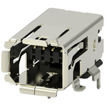 TE Connectivity Surface Mount Right Angle Mini I/O Connector Female, 8 Way, Shielded