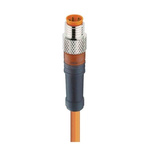 Lumberg Automation, RSMV Series, Straight Male M8 to Open lead Cordset, 4 Core 2m Cable