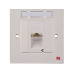 RS PRO Angled Cat5e 1 Way RJ45 Face Plate,With STP Shield Type