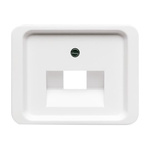 ABB White 1 Gang Plastic RJ45 Cover Plate