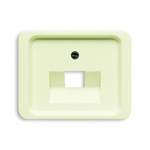 ABB White 1 Gang Plastic RJ45 Cover Plate