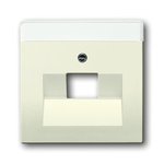 ABB White 1 Gang Plastic RJ45 Cover Plate