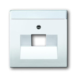 ABB White 1 Gang Plastic RJ45 Cover Plate