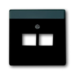 ABB Black 2 Gang Plastic RJ45 Cover Plate