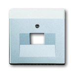 ABB Silver 1 Gang Plastic RJ45 Cover Plate