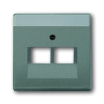 ABB Grey 2 Gang Plastic RJ45 Cover Plate