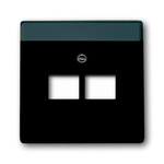ABB Black 2 Gang Plastic RJ45 Cover Plate