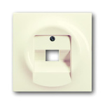 ABB White 1 Gang Plastic RJ45 Cover Plate
