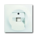 ABB White 1 Gang Plastic RJ45 Cover Plate