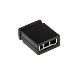 RS PRO Shorting Link Female Straight Black Closed Top 2 Way 1 Row 2.54mm Pitch