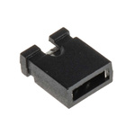 RS PRO Shorting Link Female Straight Black Open Top 2 Way 1 Row 2.54mm Pitch