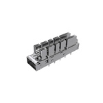 Amphenol Communications Solutions QSFP-DD I/O Connector Plug 76-Position, UE36C1622106A4A