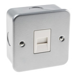 RS PRO White Telephone Socket 1-way