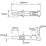TE Connectivity Universal MATE-N-LOK Series Male Crimp Terminal, 20AWG Min, 14AWG Max