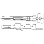 TE Connectivity Dual Line Interlock Series Female Crimp Terminal, 22AWG Min, 20AWG Max