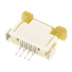 Molex, Easy-On, 52207 1mm Pitch 4 Way Right Angle Female FPC Connector, ZIF Top Contact