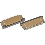 Amphenol Communications Solutions 1mm Pitch 7 Way Right Angle Female FPC Connector, ZIF Top Contact