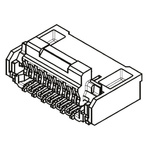 Molex, Easy-On 0.25mm Pitch 41 Way Right Angle Female FPC Connector, Top Contact