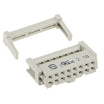 HARTING 16-Way IDC Connector Socket for Cable Mount, 2-Row