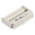 HARTING 20-Way IDC Connector Socket for Cable Mount, 2-Row