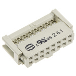 Harting 16-Way IDC Connector Socket for Cable Mount, 2-Row