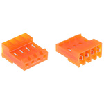 TE Connectivity MTA-156 Series 3.96mm Pitch Right Angle Cable Mount IDC Connector, Socket, 4 Way, 1 Row