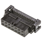 TE Connectivity 14-Way IDC Connector Socket for Cable Mount, 2-Row