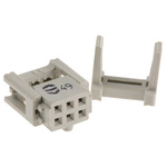 HARTING 6-Way IDC Connector Socket for Cable Mount, 2-Row