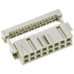 TE Connectivity 16-Way IDC Connector Socket for Cable Mount, 2-Row