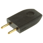 HARWIN Shorting Link Male Straight Black Closed Top 2 Way 1 Row 5.08mm Pitch