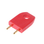 HARWIN Shorting Link Male Straight Red Closed Top 2 Way 1 Row 5.08mm Pitch