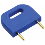 HARWIN Shorting Link Male Straight Blue Closed Top 2 Way 1 Row 10.16mm Pitch