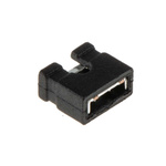 RS PRO Shorting Link Female Straight Black Open Top 2 Way 1 Row 2.54mm Pitch