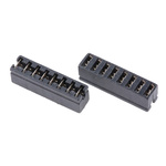 RS PRO Shorting Link Female Straight Black Open Top 8 Way 1 Row 2.54mm Pitch