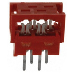 TE Connectivity 4-Way IDC Connector Plug for Cable Mount, 2-Row