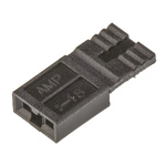 TE Connectivity, AMPMODU NOVO Shunt Female Straight Black Handle, Open Top 2 Way 1 Row 2.54mm Pitch