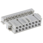 TE Connectivity 16-Way IDC Connector Socket for Cable Mount, 2-Row