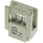 Harting 6-Way IDC Connector Socket for Cable Mount, 2-Row