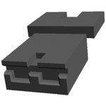 TE Connectivity, AMPMODU Shunt Female Straight Black Open Top 2 Way 1 Row 2.54mm Pitch