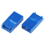 Amphenol ICC, Mini-Jump Jumper Female Straight Blue Closed Top 2 Way 1 Row 2.54mm Pitch