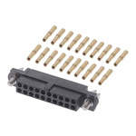 HARWIN M80 Connector Kit Containing 20 Barrel Crimp Contacts Loose, Crimp Shell, Housing with Hexagonal Slotted