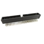 RS PRO Right Angle PCB Header, 50 Contact(s), 2.54mm Pitch, 2 Row(s), Shrouded
