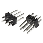 RS PRO Straight Through Hole Pin Header, 6 Contact(s), 2.54mm Pitch, 2 Row(s), Unshrouded