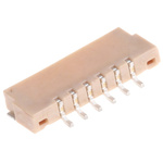 JAE, FI 1.25mm Pitch 6 Way 1 Row Right Angle Surface Mount LVDS Connector, Receptacle, Solder Termination